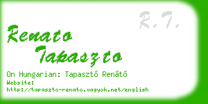 renato tapaszto business card