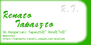 renato tapaszto business card